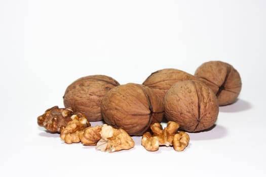 Walnuts on the table