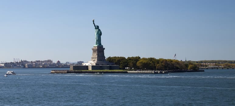 The Statue of Liberty on Liberty Island at New York City