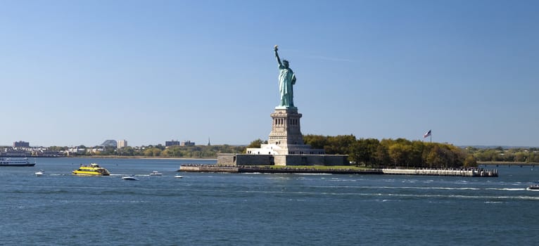 The Statue of Liberty on Liberty Island at New York City