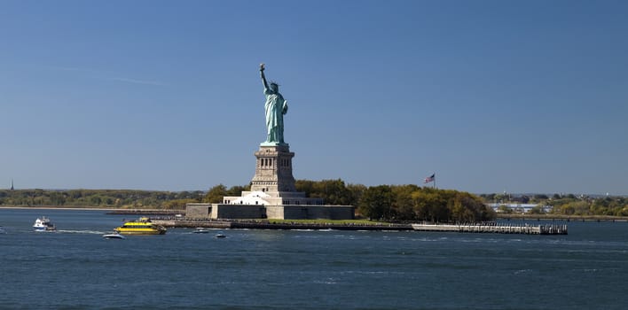 The Statue of Liberty on Liberty Island at New York City