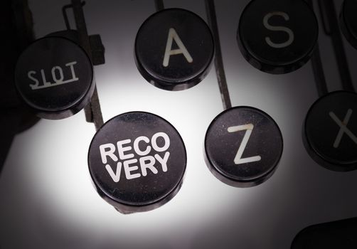 Typewriter with special buttons, recovery