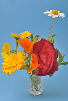 Flowers arranged in a vase.