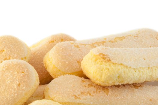 beautiful background of italian ladyfingers cookies