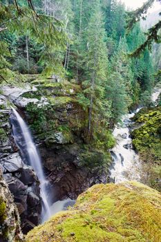 Nooksack Falls is a waterfall along the North Fork of the Nooksack River in Whatcom County, Washington.
