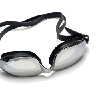 swimming goggles on white background