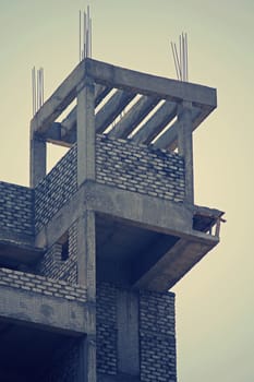 tall buildings under construction