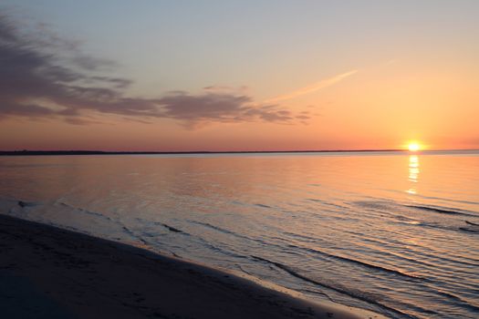 Photo of a sunset in Jurmala, Latvia. Nature photography.