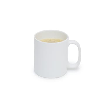 White ceramic coffee mug. Isolated on a white.