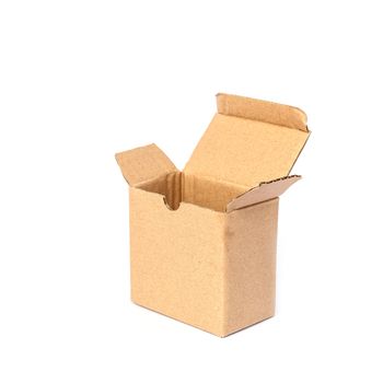 Paper box on white background