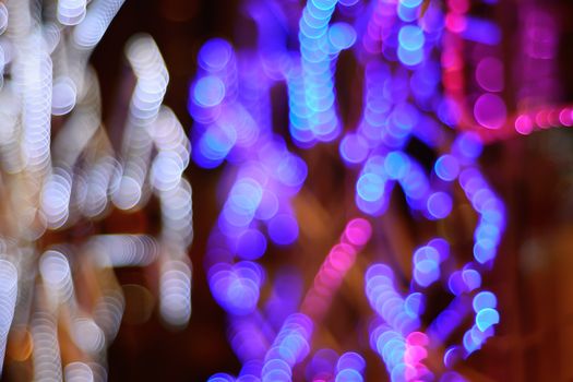 Abstract background of Chrismas color lights bokeh