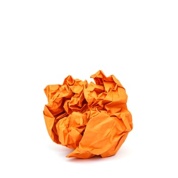 Crumpled paper isolated on white background