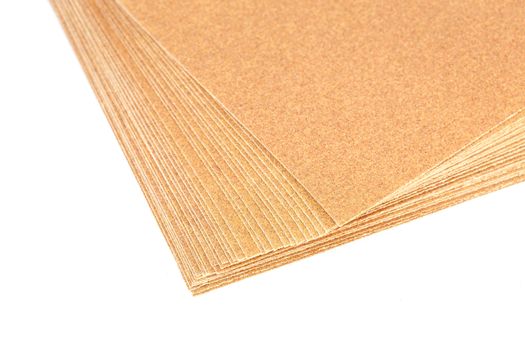 Close up sandpaper isolated on white background