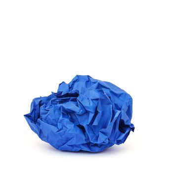 Crumpled paper isolated on white background