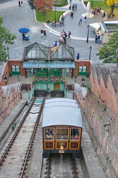 Funicular in Budapest, Hungary