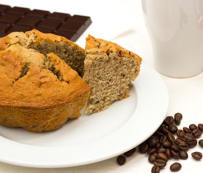 breakfast with coffee cake homemade excellent for a good awakening