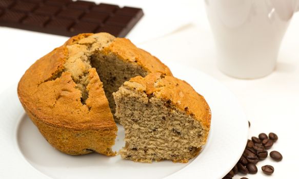 breakfast with coffee cake homemade excellent for a good awakening