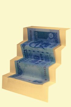 Stairs from Hundred Rupee Banknote