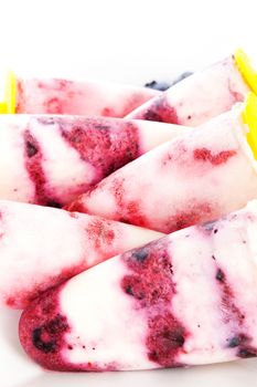 Colorful fruit ice lolly background. Popsicle.