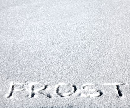 Handwritten Inscription Frost on the Snow