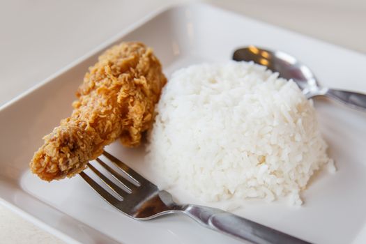 Fried chicken with Rice