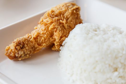 Fried chicken with Rice