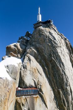 Mont Blanc in France during climb to the summit.