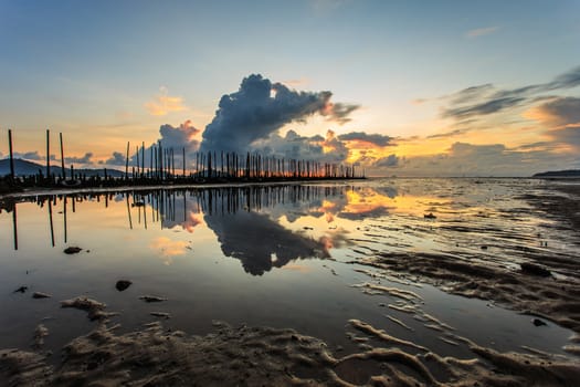 Beautiful sunrise in Phuket, Thailand