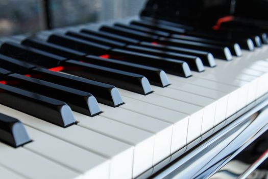 Close up  piano keys