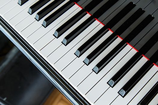 Close up  piano keys