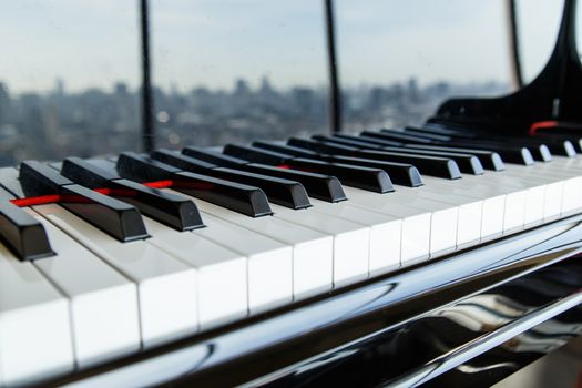 Close up  piano keys