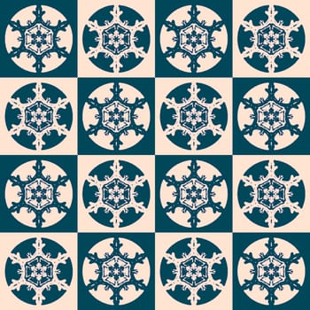 Digital computer graphic - decorative ornament with a snowflakes for design.