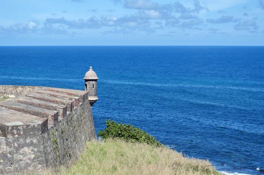 Tower at the Castillo de San Cristobal, in Old San Juan, Puerto Rico.