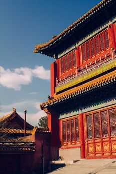 The Forbidden City,in Beijing ,with blue sky