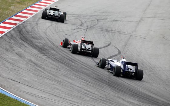 SEPANG, MALAYSIA - APRIL 4 : Malaysian Grand Prix at Sepang F1 first circuit April 4, 2010 in Sepang