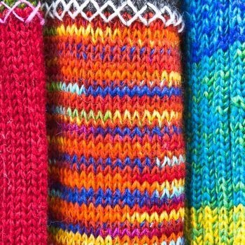 Colorful wool fabrics as a background image