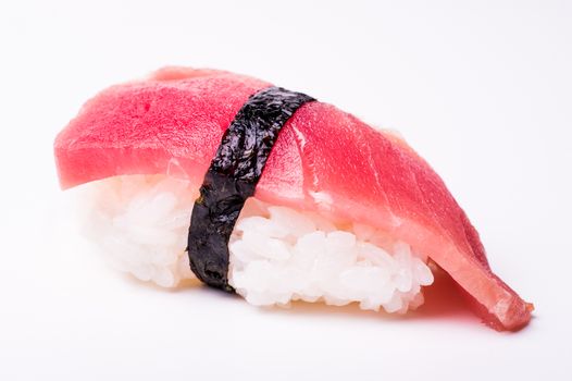 tuna fish sushi isolated on white background 