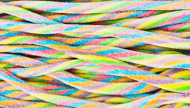 Colorful candy laces as a background image