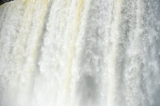 a massive flow of water at Iguazu waterfall