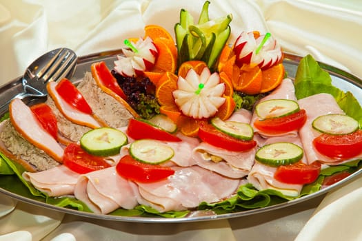 Decorated food on the table