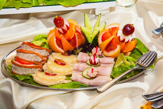 Decorated food on the table