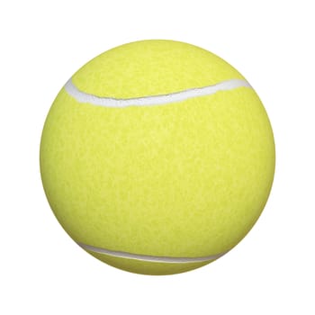 An image of a typical tennis ball isolated on white