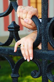 Wedding rings on right hands