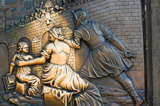 relief on the Charles bridge, Prague