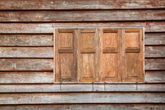 Old wooden door in Thailand design style