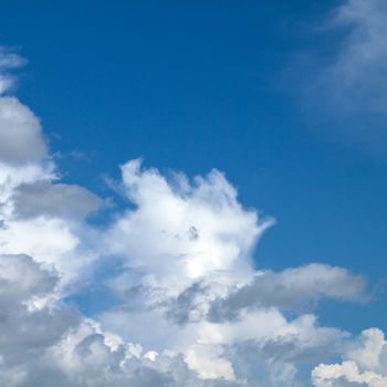 View white cloud with blue sky background