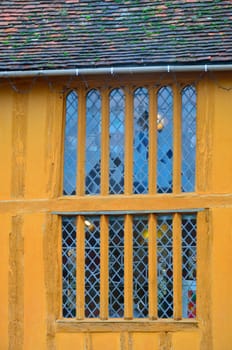 Yellow timbered house