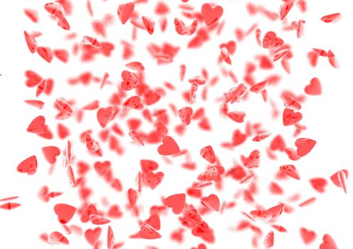 Red hearts Wedding or Valentine's day background.