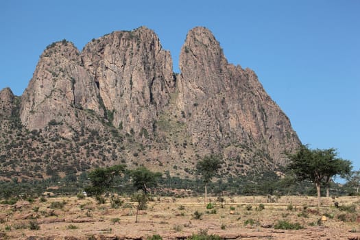 An volcanic mountain of teriary age in Northern Ethiopia.