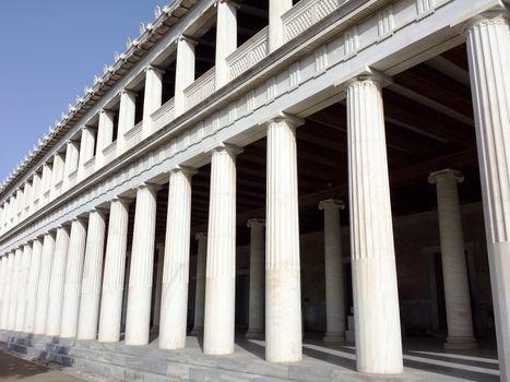 View of the Stoa of Attalos in Athens, Greece.

Picture taken on January 20, 2014.