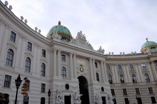 Side view of Hofburg palace, Vienna, Austria.

Picture taken on December 18, 2011.